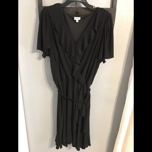 Avenue Black Ruffle Dress
